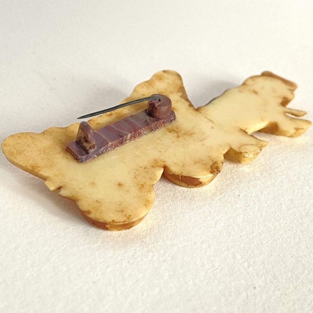 C1940 Celluloid Oxen Pulling Covered Wagon Hook B… - image 5